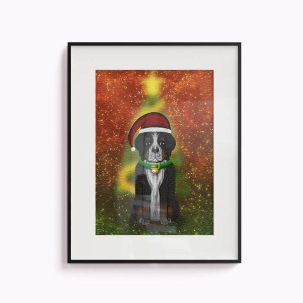 Karácsonyi kutya poszter