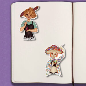 Tavaszi lányok dekor matricák