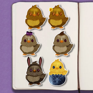 Kiscsibés dekor matricák