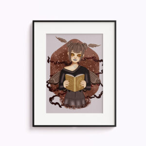 Olvasó lányok fantasy poszter - könyvmoly