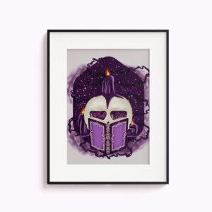 Könyvek és koponyák poszter