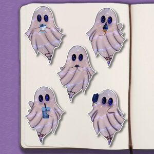 Áfonyás szellem matricák