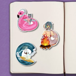 Nyaraló szellemlány dekor matricák