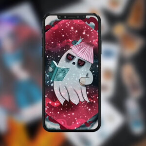 Őszi gomba szellem telefon háttérkép