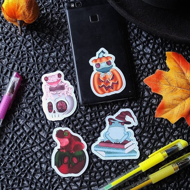 Őszi tarot béka dekor matricák