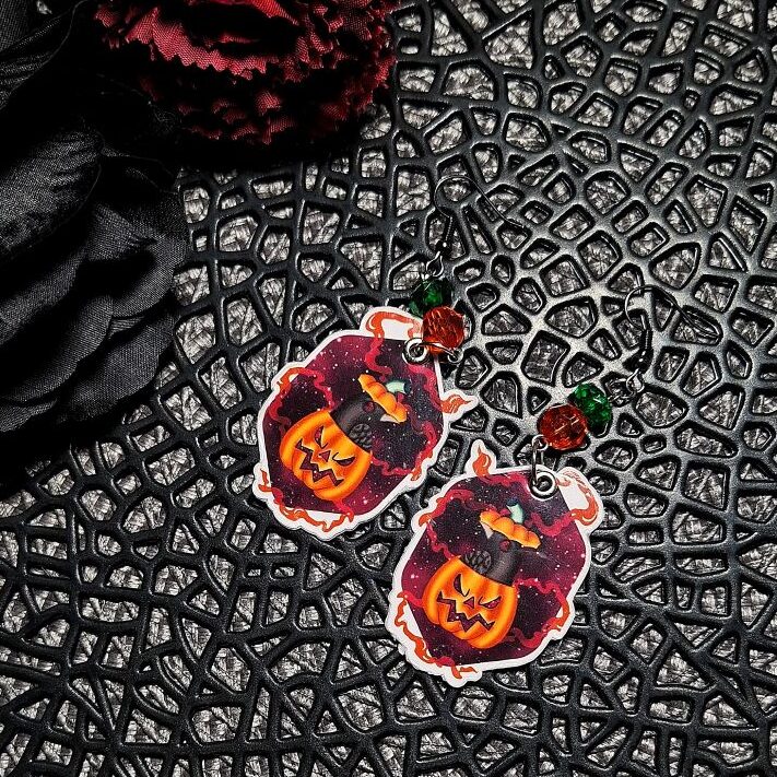 Őszi tarot holló fülbevaló