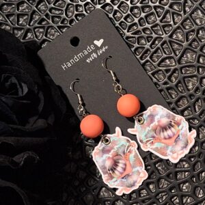 Pizsi csiga axolotl fülbevaló - verzió 2