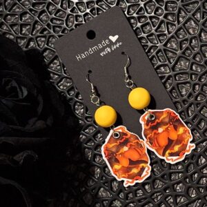 Pizsi csiga róka fülbevaló - verzió 2