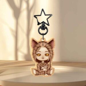 Pizsi Chibi fa kulcstartó