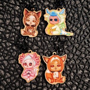 Pizsi Chibi fa kulcstartó