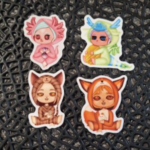 Pizsi Chibi átlátszó vízálló dekor matrica