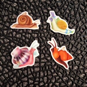 Pizsi csiga átlátszó vízálló dekor matrica