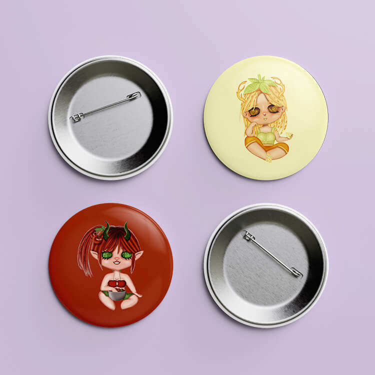 Gyümölcsliget Chibi kitűzők - Image 2