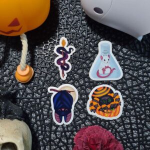 Halloweeni kavalkád vízálló dekor matricák - Állatok