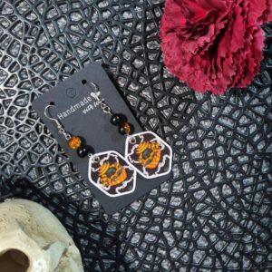 Halloweeni kavalkád póko fülbevaló